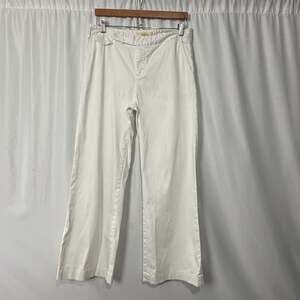 Workshop Andrea Jovine White Wide Leg Chino Pants Womens Size 8 Casual Summer